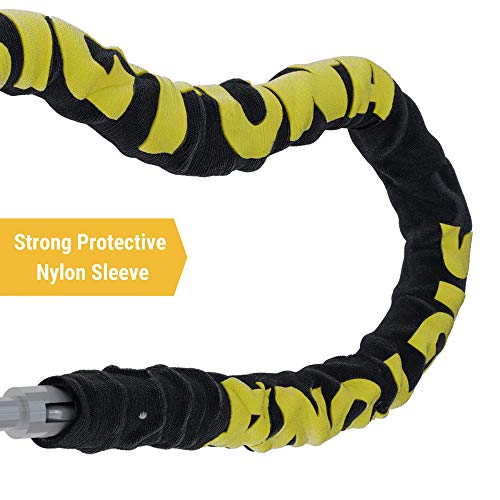 SIGTUNA Chain Locks - Heavy Duty 8mm Bike Chain Lock with Key, 35 Inch Hardened Steel Links and a Protective Nylon Sleeve for Road and Mountain Bicycle Security - Thumbnail 6