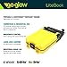 GoGlow LiteBook™ 30W Portable LED Light with 2nd Gen Upgraded Extended Lithium Battery, Rechargeable Day Light White (5000-5500k) Work Light, Camping, Garage or Auto Repair, Emergency (Yellow)