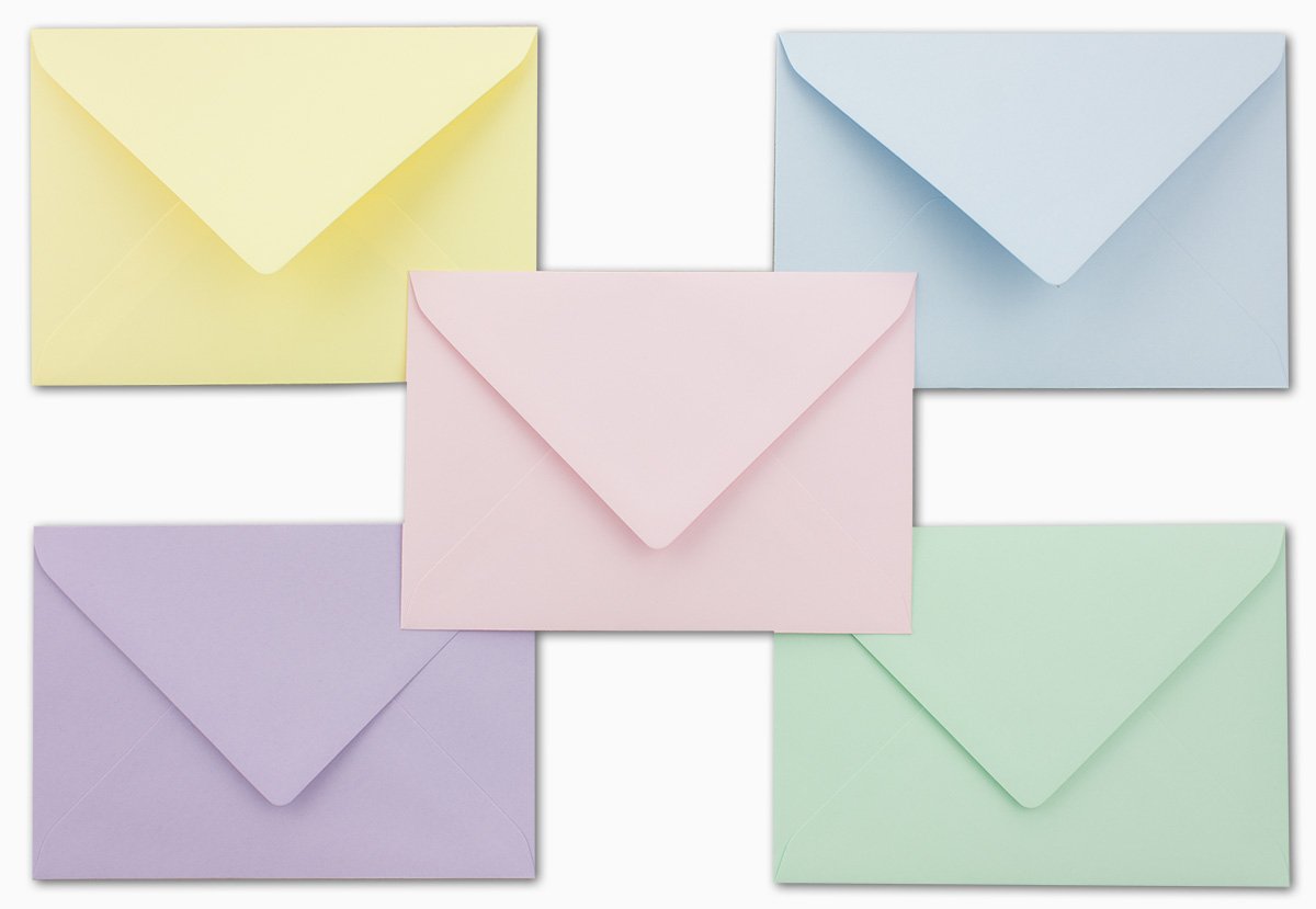 FarbenFroh by GUSTAV NEUSER 20x envelope package - DIN C6 - approx. 11.4 x 16.2 cm - The fine ones - 5 colours, 4 envelopes each - 120 g/m² - Colourful series
