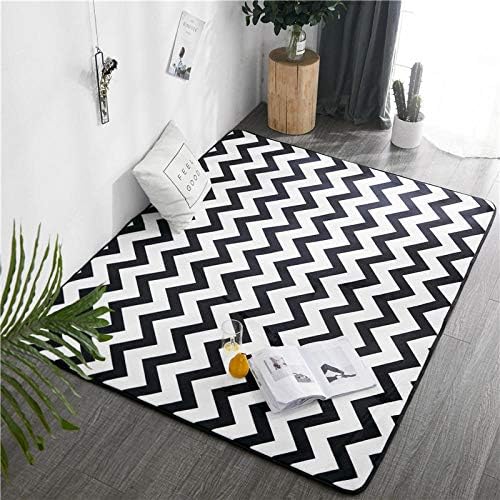 YCMXMY Rugs Living Room Office Bedrooms Large Area Simple Black Wave Lounge Carpets Shaggy Cheapest Decor 200X300Cm