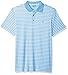 IZOD Men's Short Sleeve Textured Stripe Traditional Golf Polo