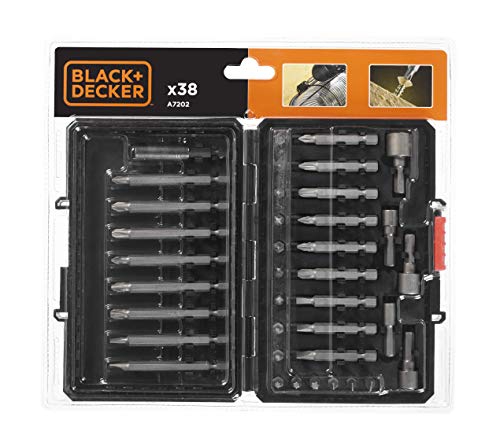 BLACK+DECKER A7202 Ensemble pour vissage 38 pièces Orange