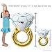 JETTINGBUY 4 Pcs Diamond Engagement Wedding Ring Balloons + Champagne Bottle and Goblet Hydrogen Balloons, for Wedding Anniversary Engagement Party Decorations