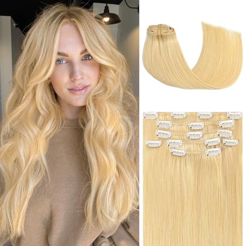 Honsoo Clip On Human Hair Extensions 70g 15in