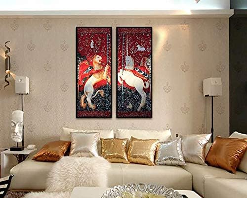 Amazon Co Jp 貴婦人と一角獣 部分 アートタペストリー 西洋美術 ユニコーン ガンダムuc ホビー 通販