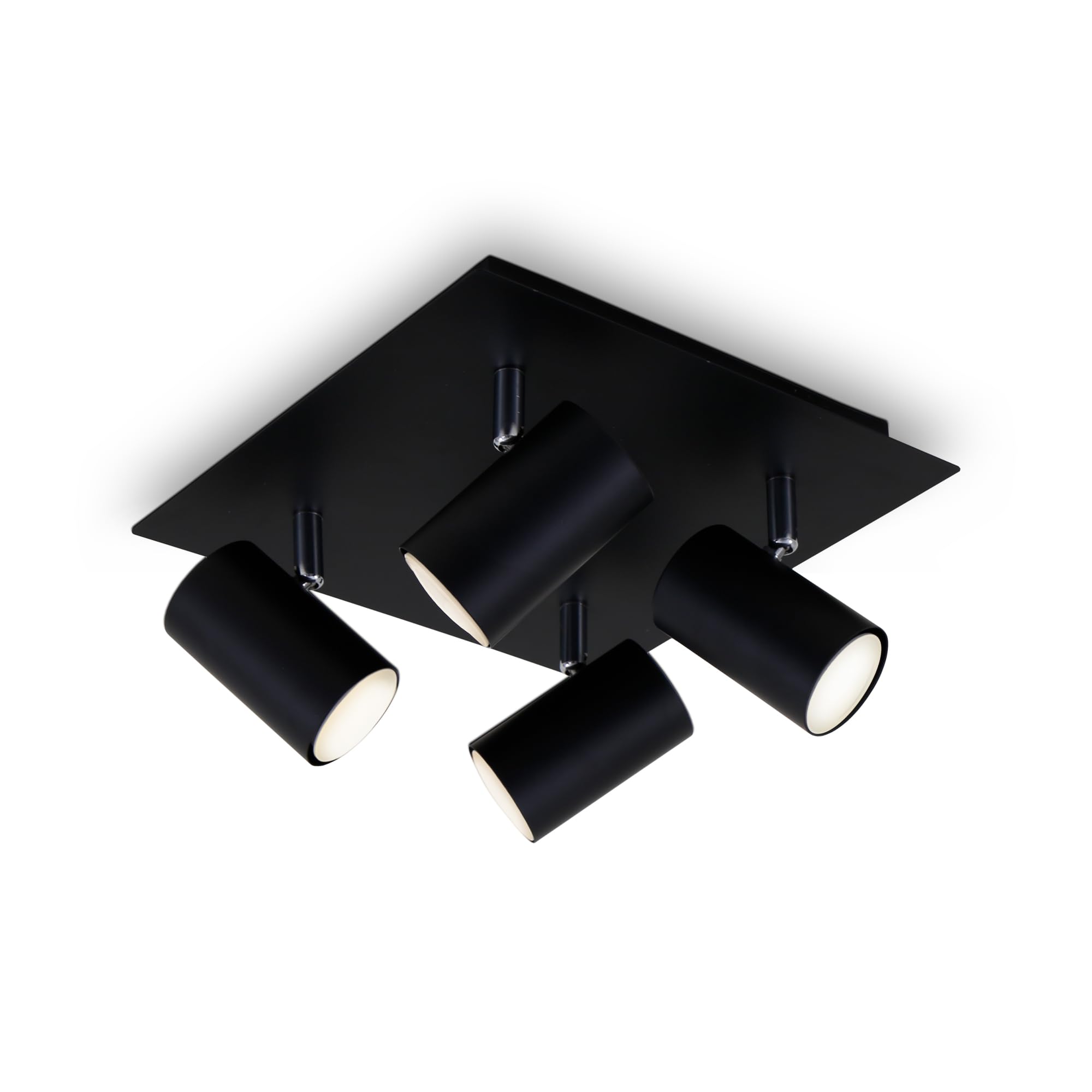 BRILONER Leuchten Ceiling Light, Swiveling, Ceiling Lamp, 4-Headed Ceiling Light, GU10, Max. 40 Watts, Black, 2857-045