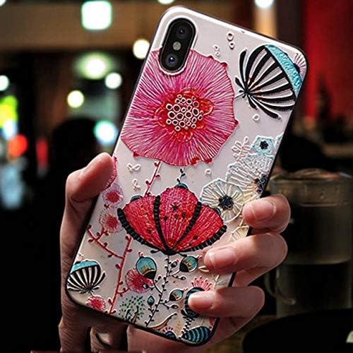 OTADO Cute 3D Emboss Cartoon Patterned Phone Case for iPhone X 8 7 6 6S Plus Cases Soft Silicone Cover for iPhone 5 5s SE Coque