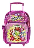 Shopkins Pink Full Size Kids Rolling Backpack (16in)