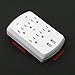 Multi Outlet Wall Mount Adapter Surge Protector with Two 2 USB Charging Ports, 6 Electrical Outlet Extenders Surge Protector Charging Station