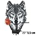 2 Pcs Wolf Patch, Iron On Patches for Backpacks, Hats, DIY Sew on Applique Patch, Vintage Embroidered Patches for Repair Clothes, Jackets, Jeans