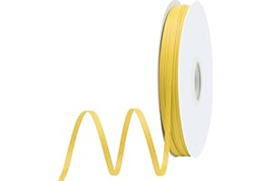 GTYBOVA Yellow Grosgrain Ribbon 1/8 Inch x 100 Yards Double Face Ribbon for Flower Bouquet Gift Wrapping Crafts Hair Wedding 