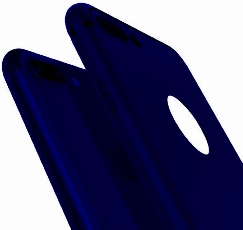 Edge3 Slim Case Thin [TPU] [Logo Cut-Out] for iPhone 7 Plus (Blue Matte)