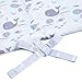 TILLYOU Breathable Crib Bumper Pads - Padded Crib Liner for Standard Cribs 28x52, Premium Woven Cotton Organic and Microfiber Fill-in Bumper Set, 4 Piece Whale Fish Gray