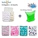 babygoal Cloth Diapers Pack of 13, Baby Reusable Washable Pocket Nappy, 6pcs Diapers+6pcs Rayon from Bamboo Inserts+Wet Bag 6FG23-MB-B