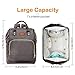 Diaper Bag Backpack, Waterproof Nappy Changing Backpack with Bottle Insulated Pocket for Mom/Dad, Multifunction Travel Backpack Bag (Dark Grey)