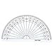 Outus Plastic Protractor for Angle Measurement Student Math 180 Degrees, 4 Inches, Clear, 10 Pack