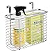 InterDesign Axis Over the Cabinet Kitchen Storage Organizer Basket for Aluminum Foil, Sandwich Bags, Cleaning Supplies - Medium, Silver