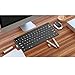 MoKo Wireless Keyboard and Mouse, 2.4G Mini Small Rechargeable Keyboard Mouse Combo for Computer, Laptop, Desktop, PC, Compatible with Windows XP/Vista / 7/8 / 10 - Black