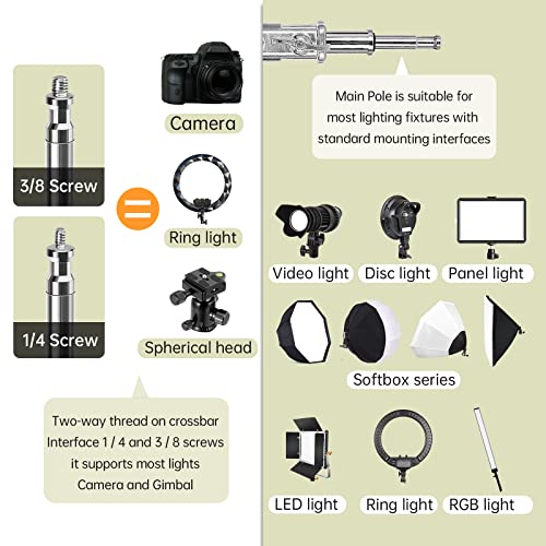LOMTAP C Stand Light Stand Photography Kit Heavy Duty 10.8ft/330cm
