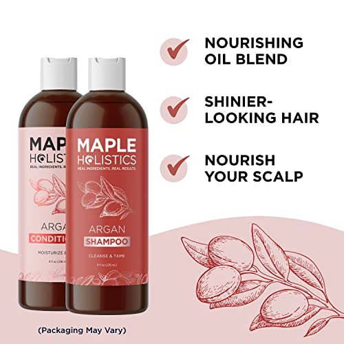 Argan Oil of Morocco Shampoo and Conditioner Sulfate Free Shampoo and Conditioner Set for