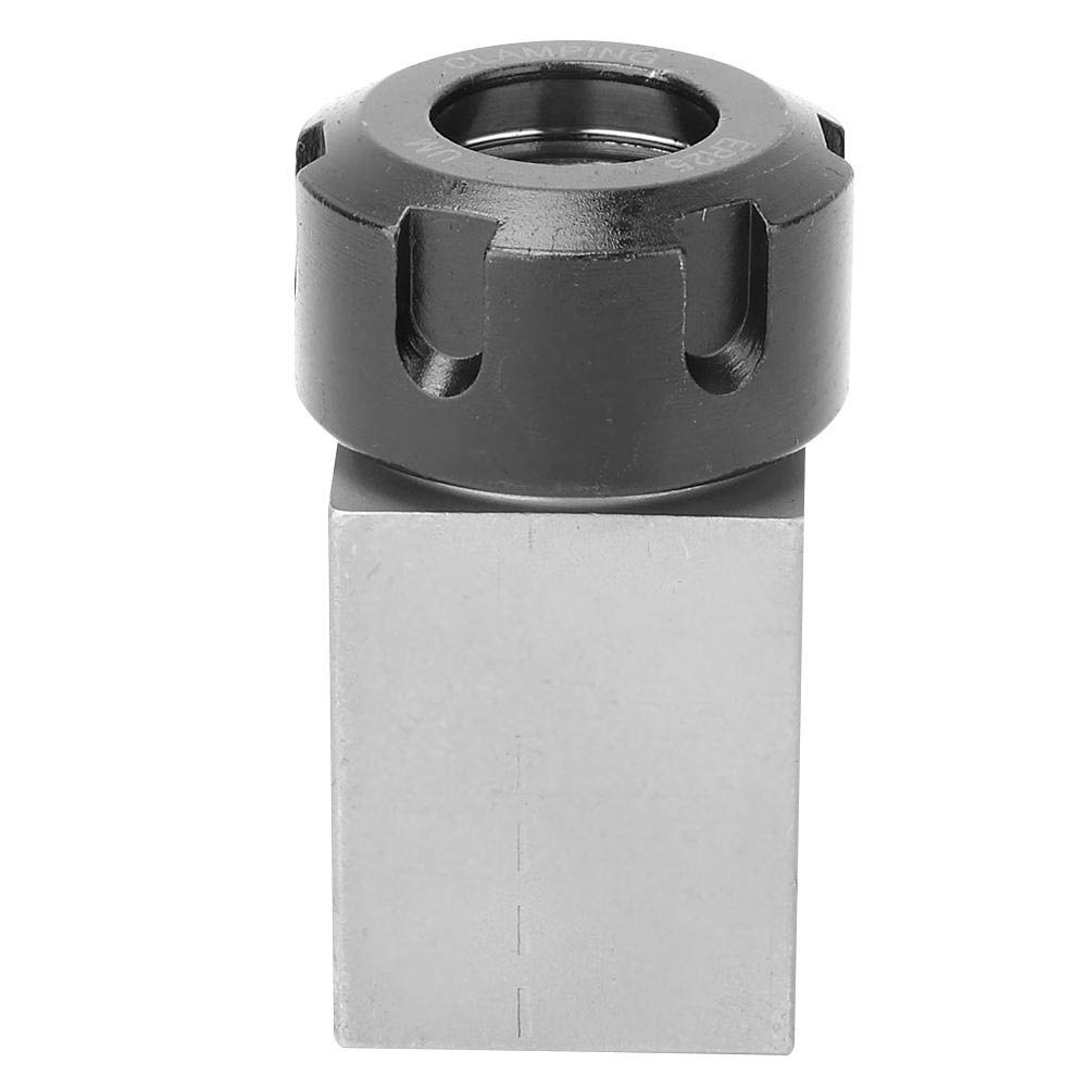 ER25 Collet Block, Hardened Tool Steel Hex Collet High Strength Square/Hex Chuck Block Holder for Lathe Engraving Machine(Square-#1)