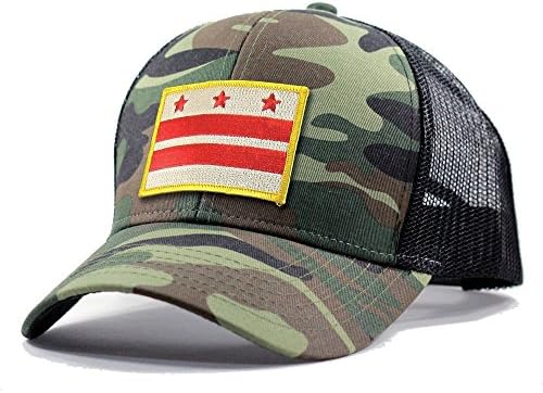 Men's Washington DC Flag Patch Army Camo Trucker Hat