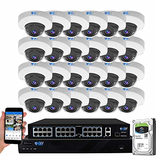 GW Security 32 Channel 4K NVR 6MP H.265 AI Human Detection Surveillance Security Camera System