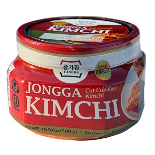 Jongga Kimchi - Kosher Certified - 2 Pack - Imported from Korea - Traditional Korean Cabbage (10.58oz x 2) - Halal…