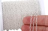 5 Feet Sterling Silver Long and Short Chain 2.4 x4.8 mm