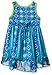 Youngland Girls' Blue Printed Chiffon High Low Dress