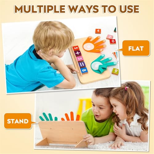 AM ANNA Kids Math Manipulatives Homeschool Supplies, Preschool Learning Toys for Toddlers 2-4 Years, Math Game Number Blocks Montessori Toys for 3 4 5 Year Old Boys Girls Preschool Kindergarten