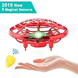 Flying Toys for Kids Mini UFO Drone Hand Operated Drones with 5 Sensors and 2 Speed,Easy Indoor Outdoor Flying Ball Drone Toys,Great Flying Drone Gift for Boys/Girls,USB Charging and Remote Controller