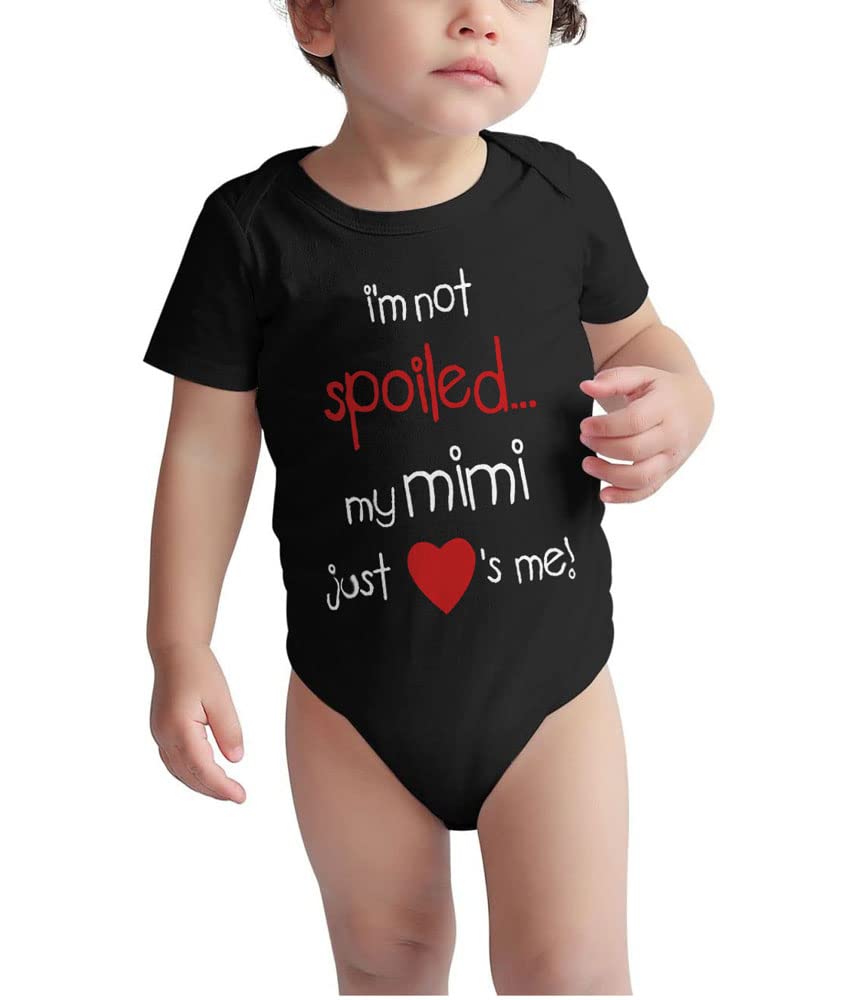 LittleHorn I'm Not Spoiled My Mimi Just Loves Me Baby Bodysuit Short Sleeve Onesie Unisex