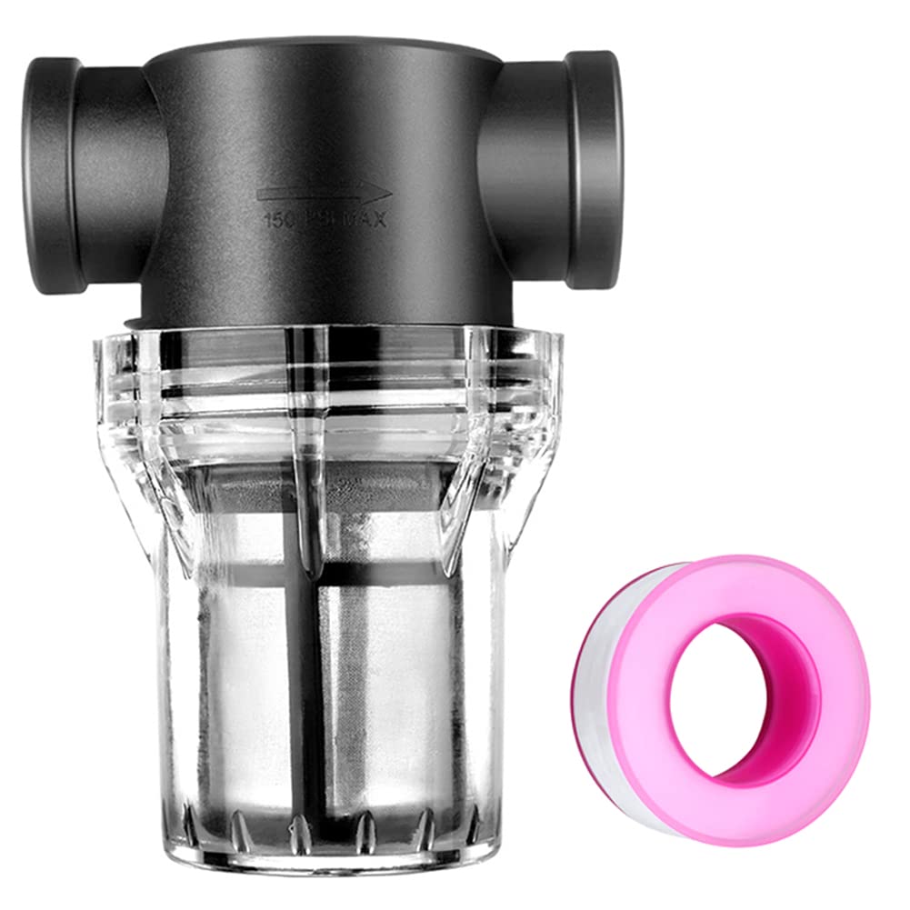 Photo 1 of Cxztcl Sediment Filter Attachment In-Line Water Hose Filter with 80 Mesh Screen 3/4Inch NPT Raw Water Strainer Filter for Outdoor Gardening Water Pump