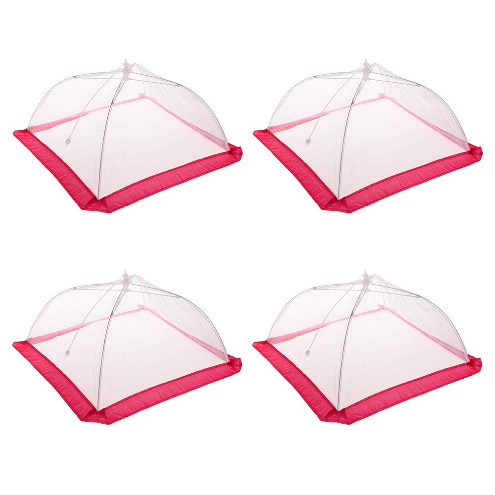 Veahom 4 Packs 17 inch Mesh Food Covers Tent Protectors for Parties, Picnics, BBQs, Reusable and Collapsible Pop Up Food Cover, Ideal for Indoor and Outdoor Use