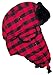 Best Winter Hats Big Kids Plaid Russian/Aviator Winter Hat (One Size) - Red/Black