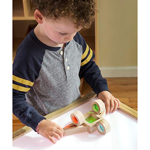 Guidecraft LED Tabletop Lightbox Kids Learning and Educational Accessory, Build, Play, and