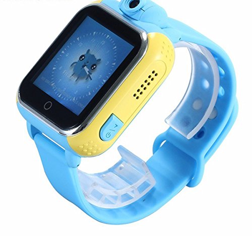 TechComm TD-07 2G/3G GSM Unlocked Kids Smartwatch with Five-way Positioning, GPS Tracking, WiFi, Pedometer, Sleep Monitor, Geofencing and Find Watch Feature (Blue)