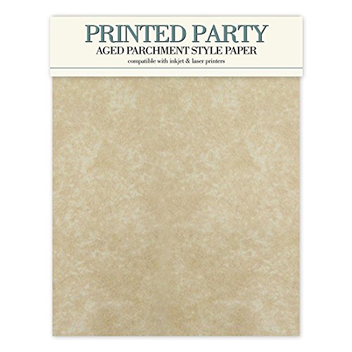 Buy 50 Old Aged Parchment Style Paper 60lb Text Weight 8.5 X 11 inches