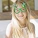 6 Pcs Christmas Party Glasses Frame Merry Christmas Tree Reindeer Antlers Deer Horns Eyeglasses Glitter Unisex Funny Eyewear Cosplay Costume Xmas Holiday Party Supplies Decorations Ornaments Gift