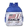 2016 NASCAR Denny Hamlin USA Flag Children Backpack RoyalBlue Bag