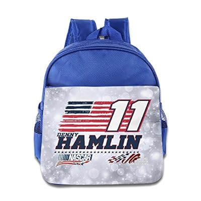 2016 NASCAR Denny Hamlin USA Flag Children Backpack RoyalBlue Bag