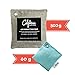 5-Pack Activated Bamboo Charcoal Bags Value Set with Refrigerator Bag, 4X 500g Grey Air Purifying Bags Plus 1x 60g Teal Natural Deodorizer Bag, Non-Toxic Unscented Odor Eliminator for Cars and Homes