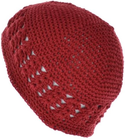 100% Cotton KUFI Crochet Beanie Skull Cap Knit Hat Brand New