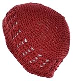 100% Cotton KUFI Crochet Beanie Skull Cap Knit Hat Brand New