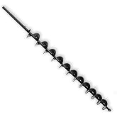 findmall Auger Drill Bit - 24 Inch Earth Auger Bit, 8mm Non-Slip Hex Shank | Yard Gardening Planting Corm, Post or Umbrella Hole Digger