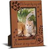 Cat Memorial Photo Frames Dog and Cat Loss Remembrance Gift Sympathy Keepsake for Pet Lovers Condolence Present for Pet Owner No Longer by my Side Forever in my Heart Picture Frames 4x6 Photo - YY001