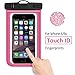 Tilaprecape 100% Waterproof Case With Sensitive PVC Touch Screen, Pink CellPhone Dry Bag Pouch With Super Sealability Technology For Cellphone Up To 6.5 Inches Diagonal