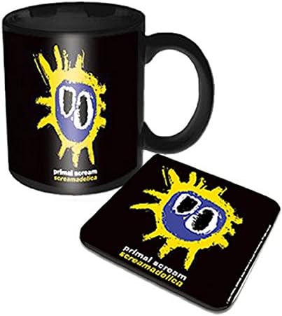 Primal Scream Mug And Coaster Screamadelica Band Logo Official Gift Set