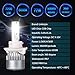 H13 9008 LED Headlight Beam Light Bulbs, 2pcs 6500K CREE LED Conversion Kit - 7200LM 72W Cool White Headlights Replacement